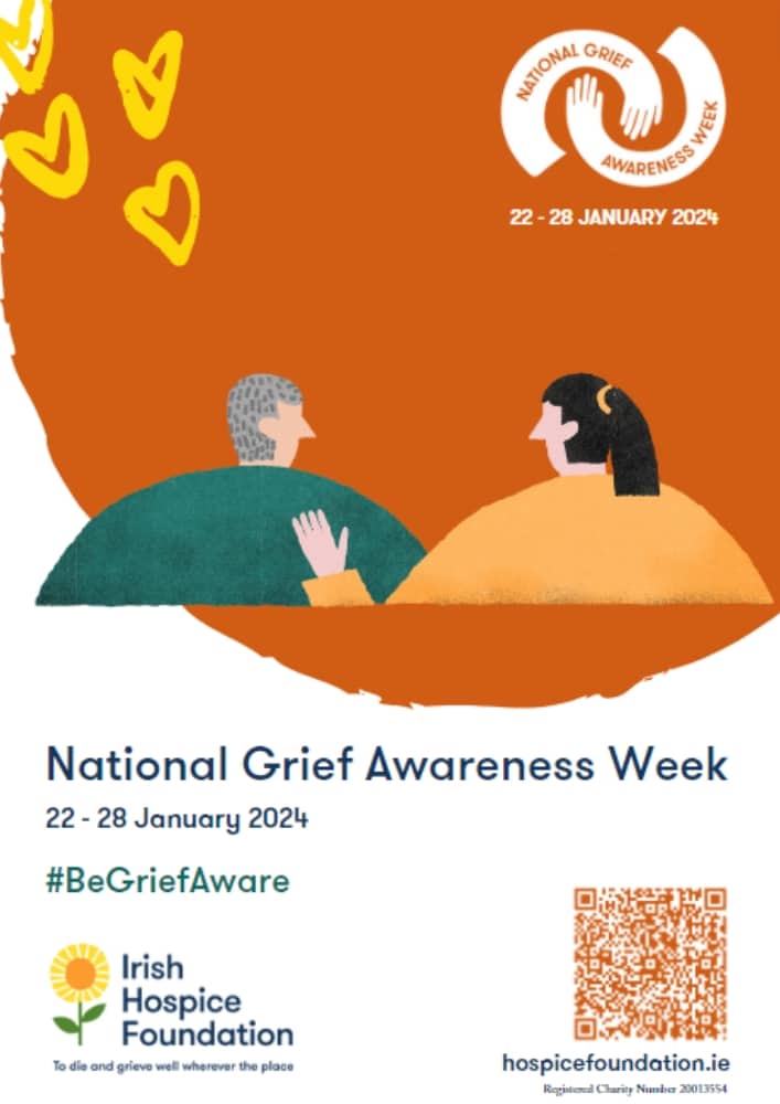 A screenshot of a poster promoting National Grief Awareness Week 2024.