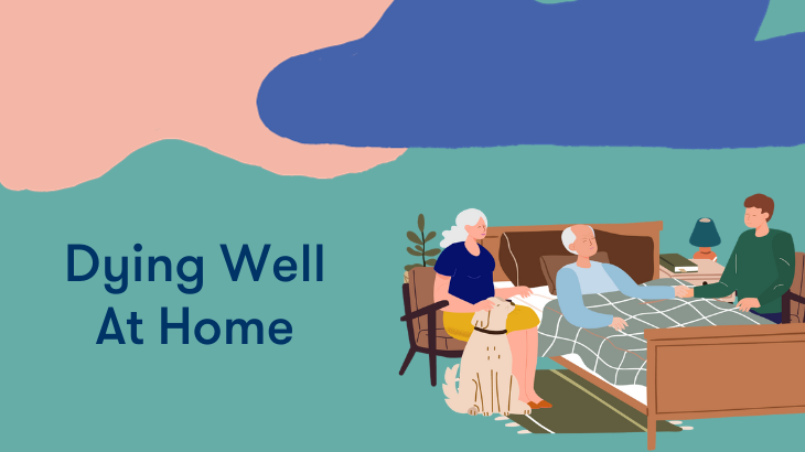 an image of the front cover of the Dying Well at Home Report 2023