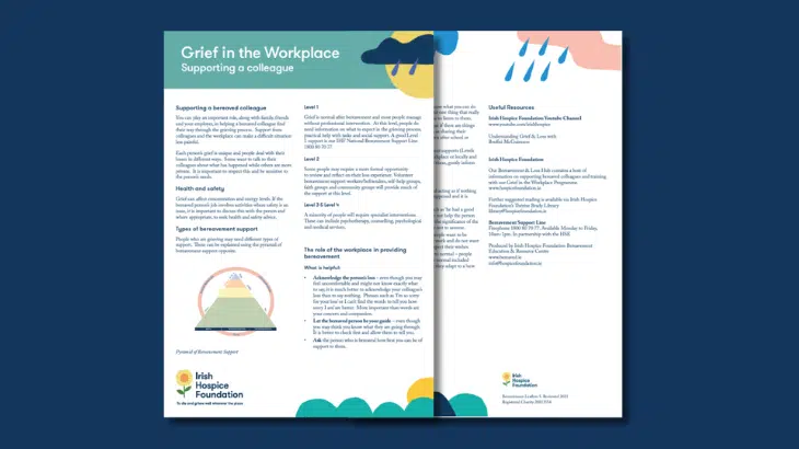 an image of the Supporting a Grieving Colleague leaflet from Grief in the Workplace